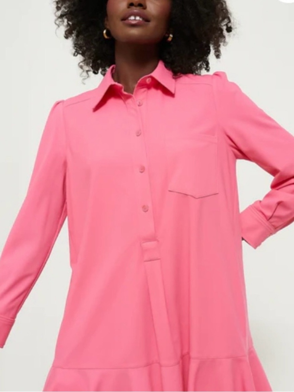 NWT Tuckernuck Hot Pink Ruffle-Hem Callahan Dress - Picture 2 of 8